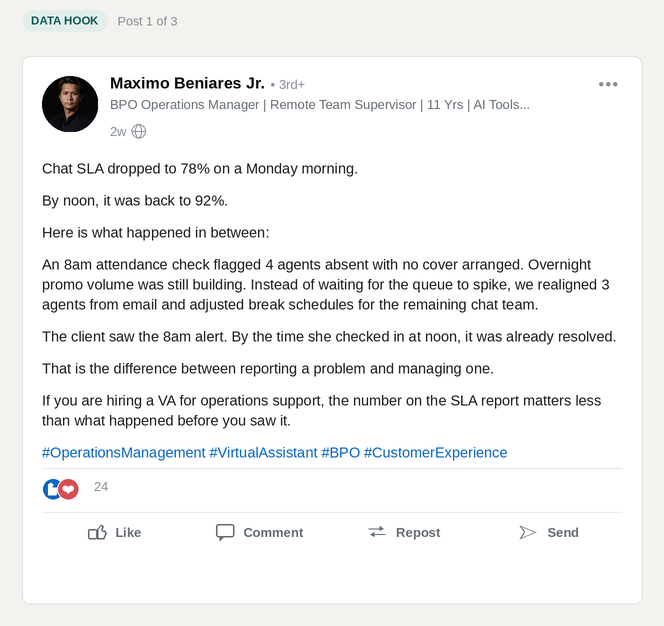 LinkedIn Content Batch - post 1 of 3, data hook